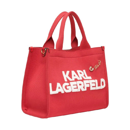Karl Tote Bag Pink Canvas