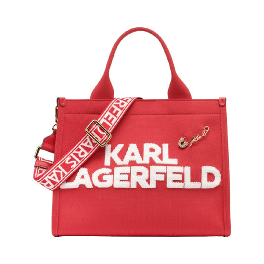 Karl Tote Bag Pink Canvas