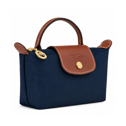 L.O.N.G.C.H.A.M.P Le Pliage Green Pouch in Navy