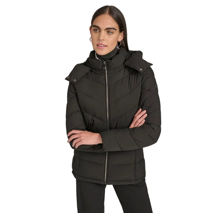 Calvin Klein Hooded Puffer Jacket in Black