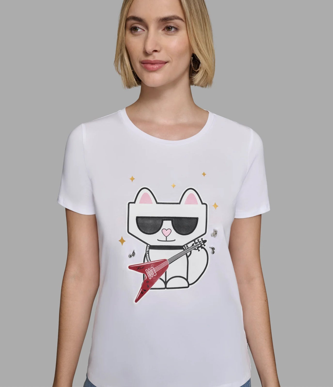 Karl Lagerfeld ROCKER CHOUPETTE TEE White