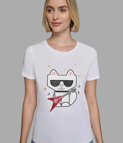 Karl Lagerfeld ROCKER CHOUPETTE TEE White