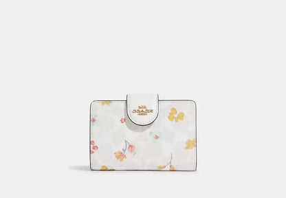 Coach Medium Corner Zip Wallet In Signature