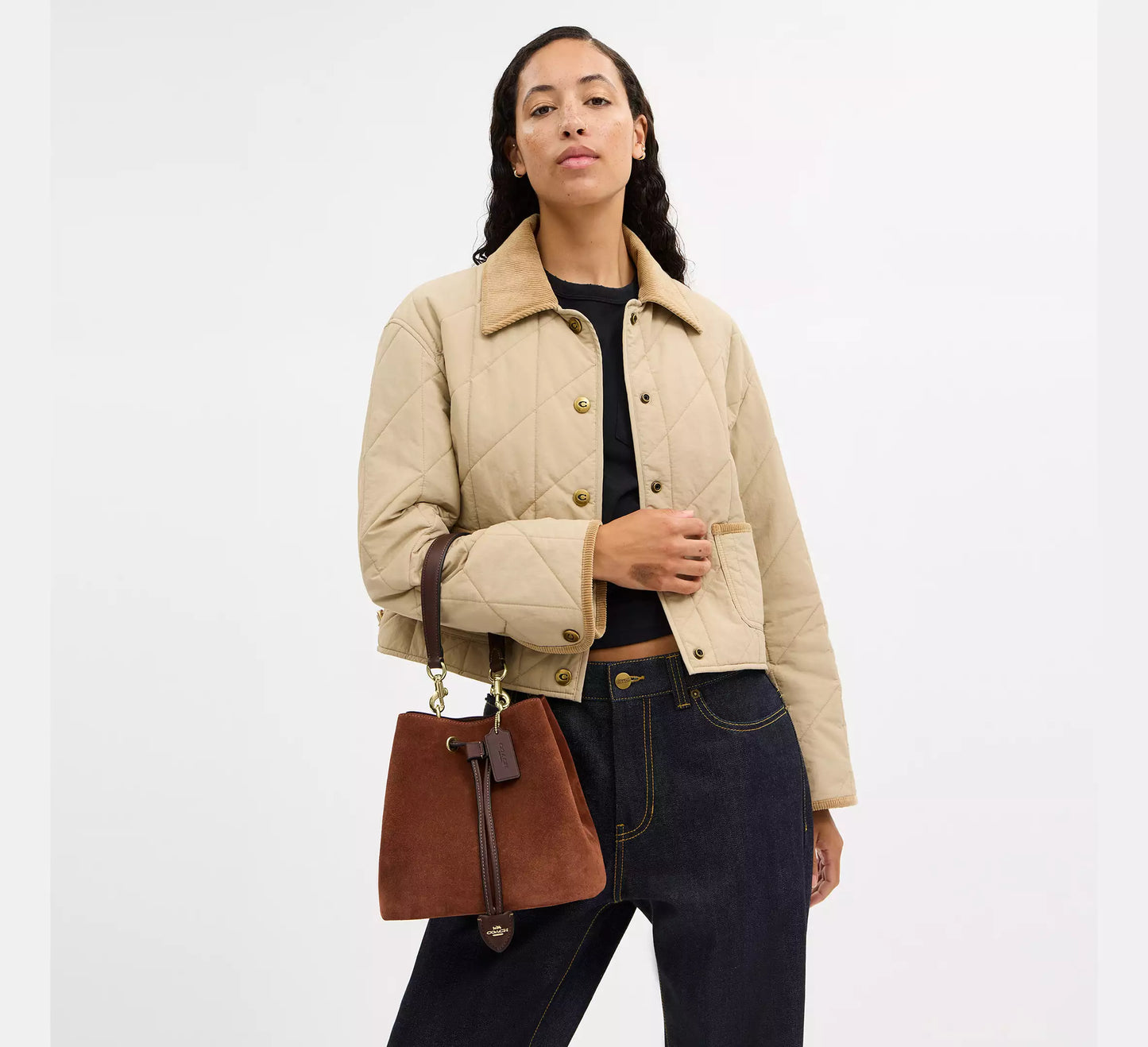 Coach Rowan Bucket Bag in suede
