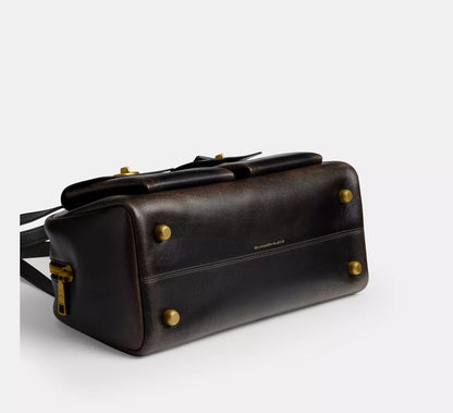 Coach Leather Double Swivel Clasp Bag