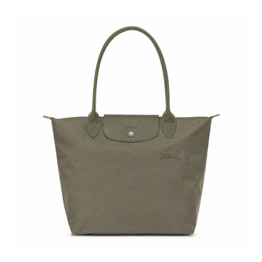 L.o.n.g.c.h.a.m.p Green Line Le Pliage Medium Size in Mossgreen