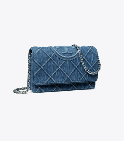 FLEMING SOFT DENIM CHAIN TORY BURCH