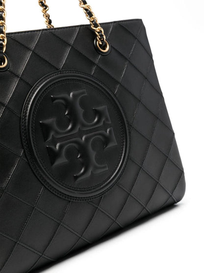 Tory Burch Fleming soft chain tote black