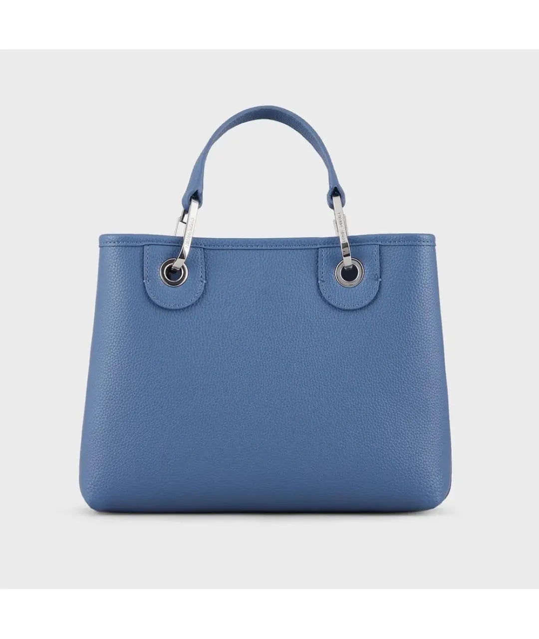 Emporio Armani light blue faux leather shoulder bag