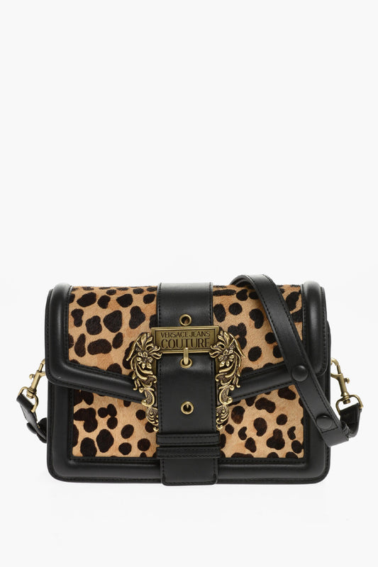 VERSACE JEANS COUTURE ANIMALIER PATTERNED CROSSBODY BAG