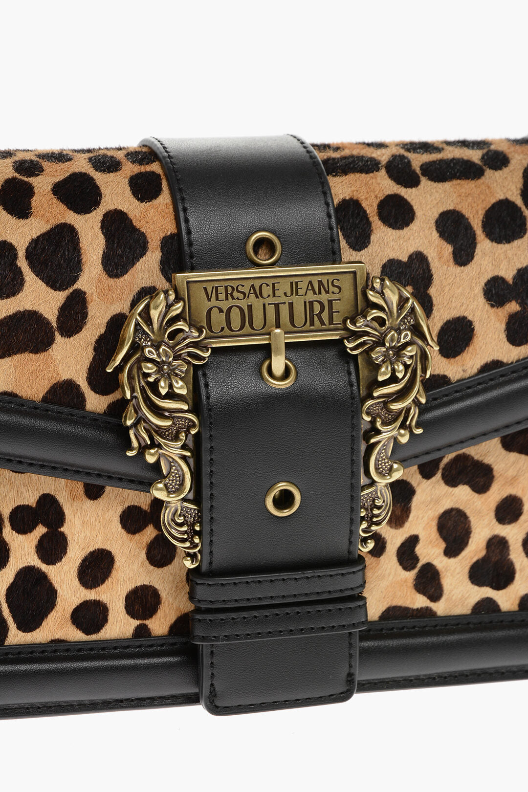 VERSACE JEANS COUTURE ANIMALIER PATTERNED CROSSBODY BAG
