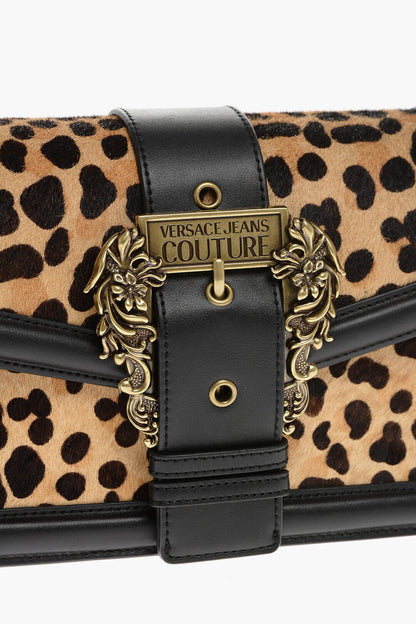 VERSACE JEANS COUTURE ANIMALIER PATTERNED CROSSBODY BAG