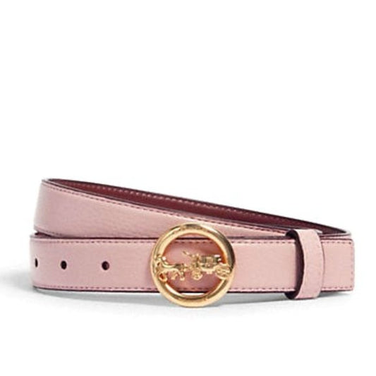 COACH PINK BLOSSOM/GOLD HORSE & CARRIAGE BUCKLE