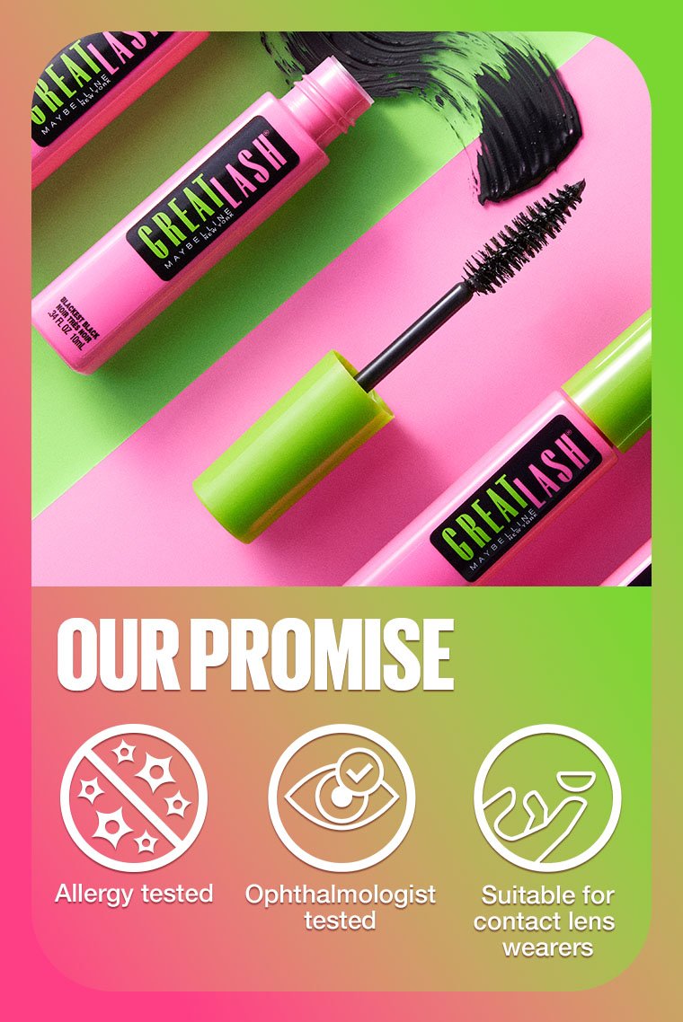 MAYBELLINE GREAT LASH® WATERPROOF MASCARA After 40 years, Great Lash is still America’s favorite mascara.