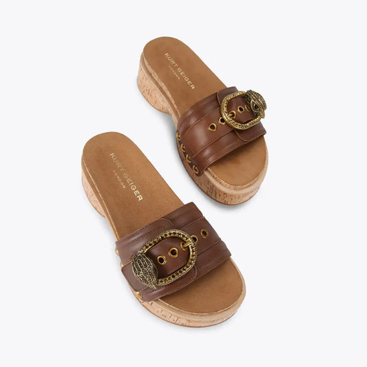 KURT GEIGER LONDON MAYFAIR FLATFORM PEEP TOE CLOG SIZE 39
