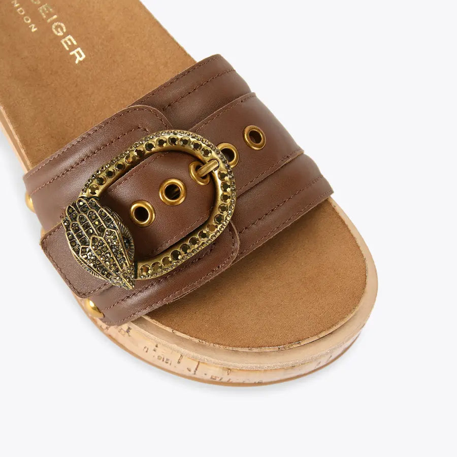 KURT GEIGER LONDON MAYFAIR FLATFORM PEEP TOE CLOG SIZE 39
