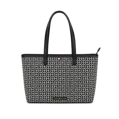 Tommy Tote bag Large Grey x navy Sq