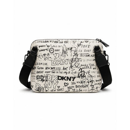 DKNY Cross Bag White Letter Black