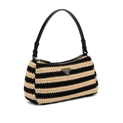 DKNY Shoulder Bag Canvas Beige x Black