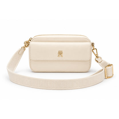 Tommy Bag Beige Rec Gold Logo