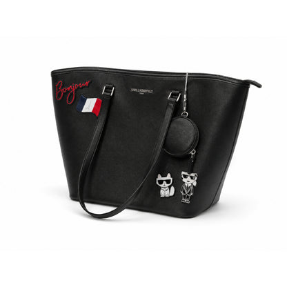 Karl Shoulder Bag Black Flags