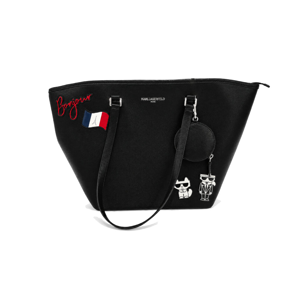 Karl Shoulder Bag Black Flags
