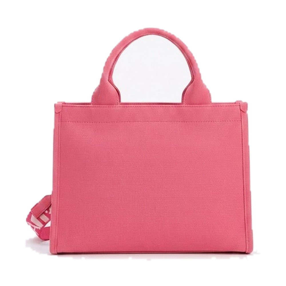 Karl Tote Bag Pink Canvas