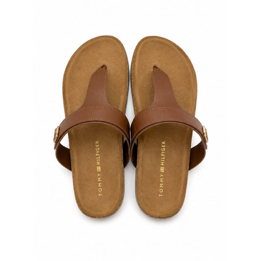 Tommy Slipper Brown Side Logo Size 7.5