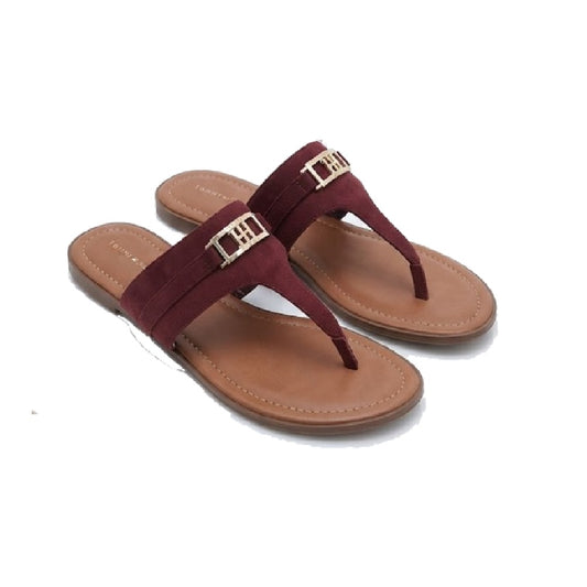 Tommy Slipper Burgundy Size 9