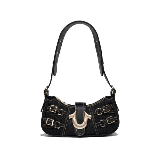 True Religion Cross Bag Small Jeans Black
