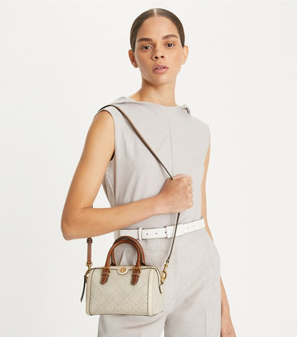 PETITE T MONOGRAM BARREL BAG TORY BURCH