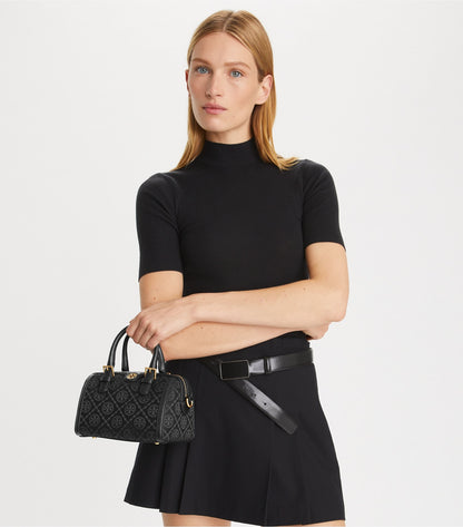 PETITE T MONOGRAM BARREL BAG TORY BURCH