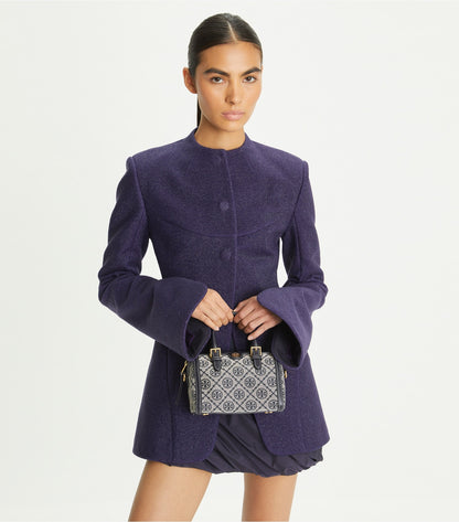 PETITE T MONOGRAM BARREL BAG TORY BURCH