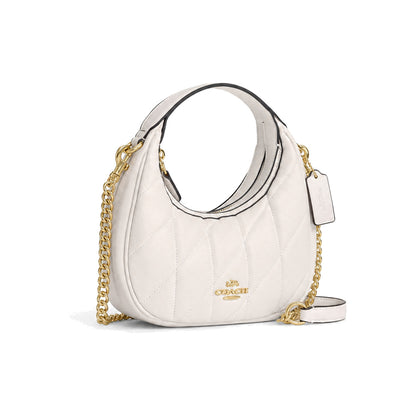 Coach Carmen Mini Crossbody Bag in Chalk White Quilted Leather