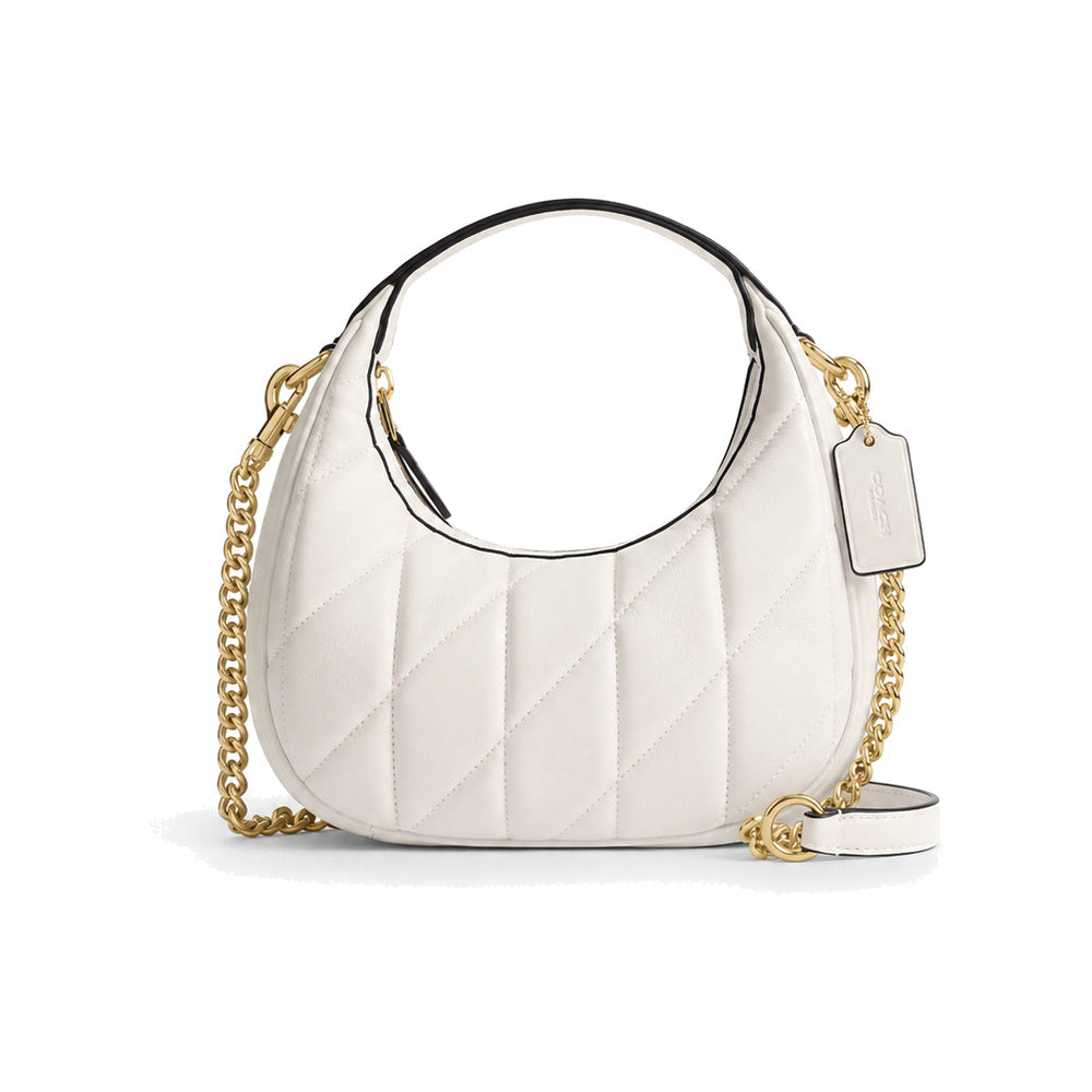 Coach Carmen Mini Crossbody Bag in Chalk White Quilted Leather