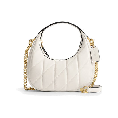 Coach Carmen Mini Crossbody Bag in Chalk White Quilted Leather