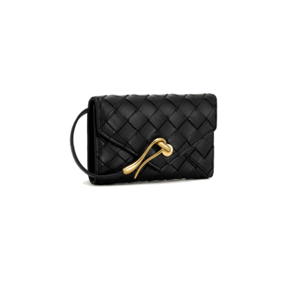 JW PEI Celeste Woven Textured Envelope Wallet in Black