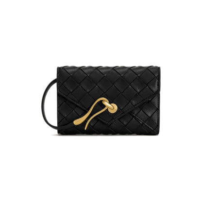 JW PEI Celeste Woven Textured Envelope Wallet in Black