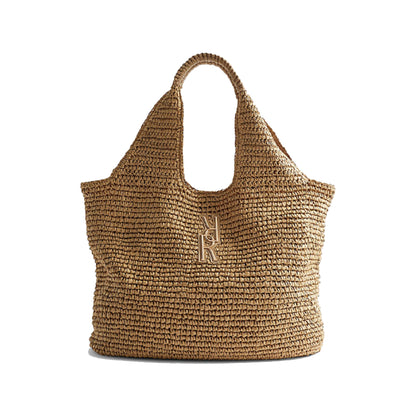 River Island Beige Raffia Shopper Bag