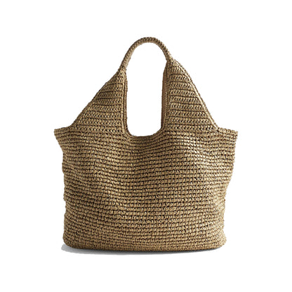 River Island Beige Raffia Shopper Bag