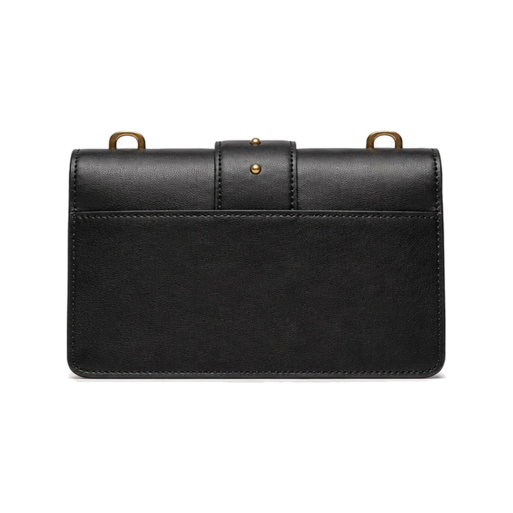 PINKO Love Classic Mini in Black with Oversized PINKO Emblem
