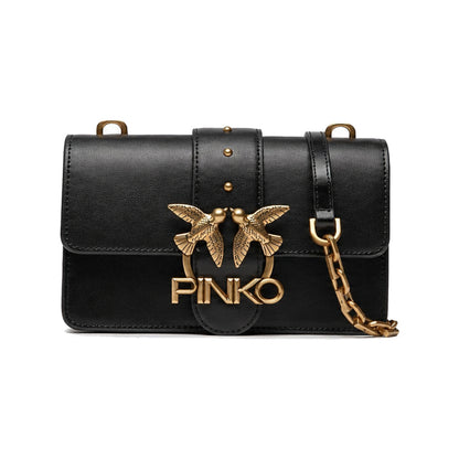 PINKO Love Classic Mini in Black with Oversized PINKO Emblem