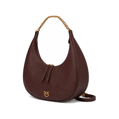 Pinko Brioche Hobo in Deep Brown/Burgundy
