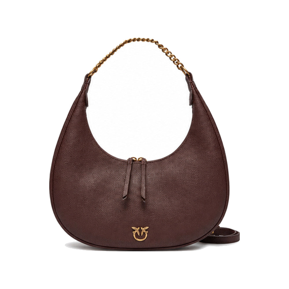 Pinko Brioche Hobo in Deep Brown/Burgundy