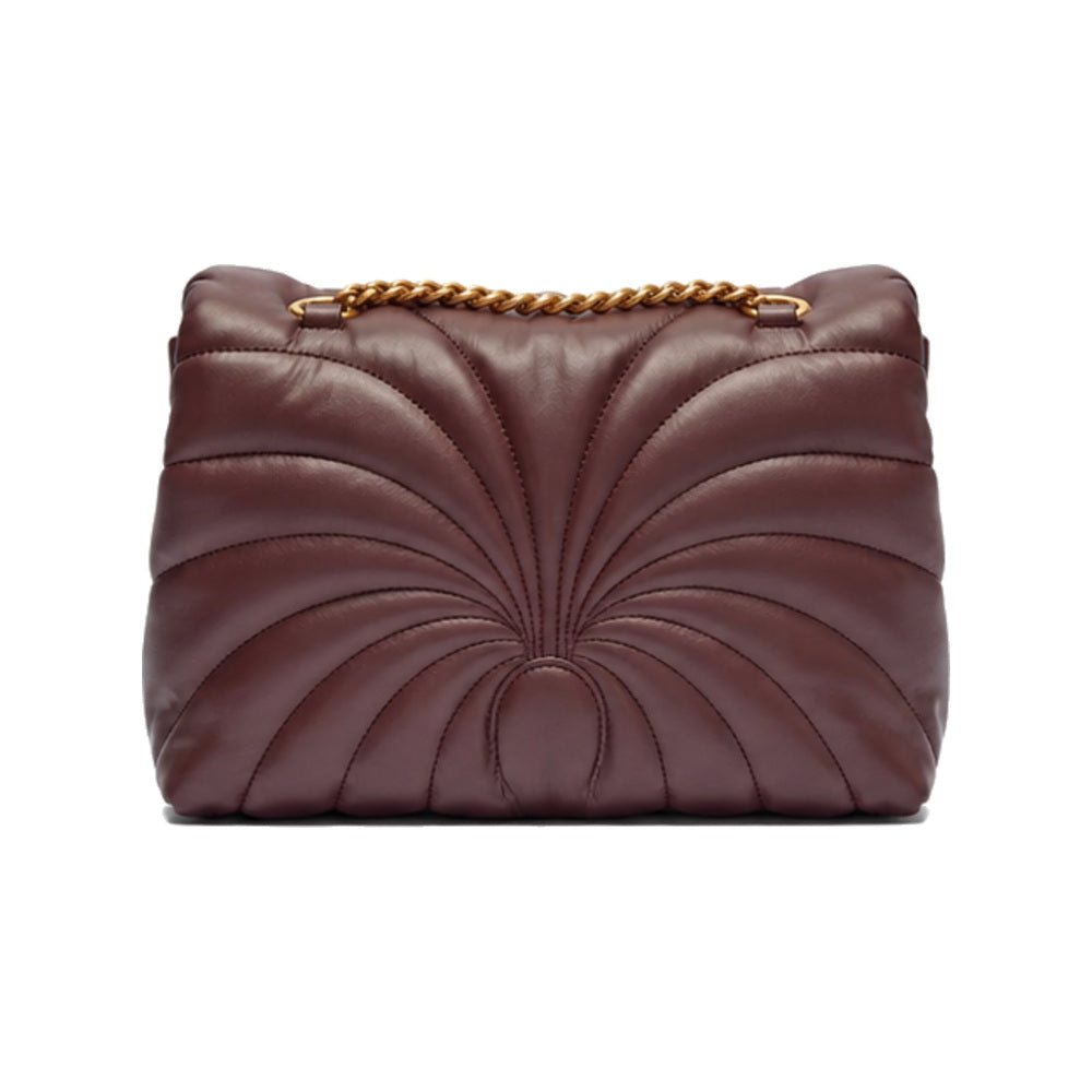 PINKO Love Puff Shoulder Bag in Burgundy Butterfly-quilt