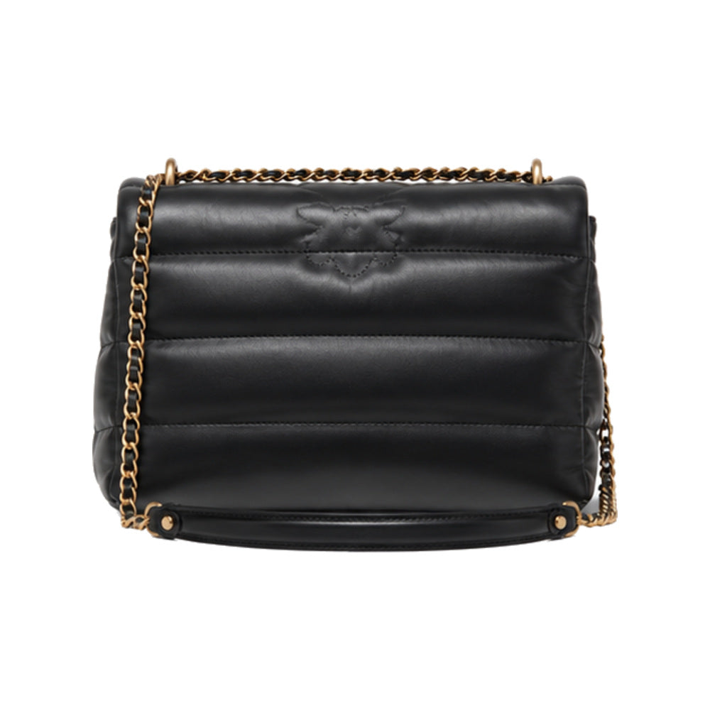 Pinko Love Puff Shoulder Bag in Black Butterfly-Quilt