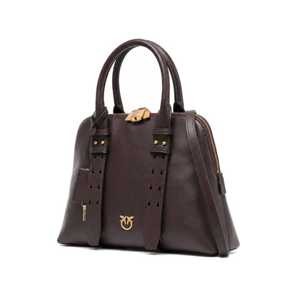 PINKO Bowling Handbag in Deep Brown/Burgundy