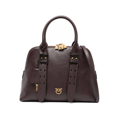 PINKO Bowling Handbag in Deep Brown/Burgundy