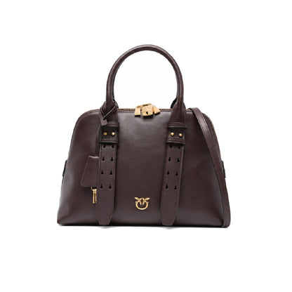 PINKO Bowling Handbag in Deep Brown/Burgundy