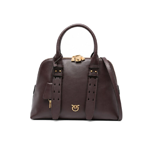 PINKO Bowling Handbag in Deep Brown/Burgundy